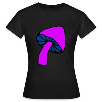 Mushroom psychedelic - Women's T-Shirt - black - Front - AI Model Female 172 dark (172cm)