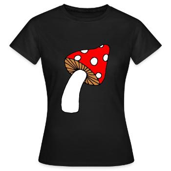 Fliegenpilz - Frauen T-Shirt - Schwarz - Vorne - AI Model Female 172 dark (172cm)