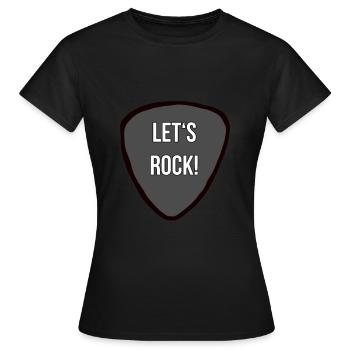 Permet le choix de guitare Rock - T-shirt Femme - noir - Devant - AI Model Female 172 dark (172cm)