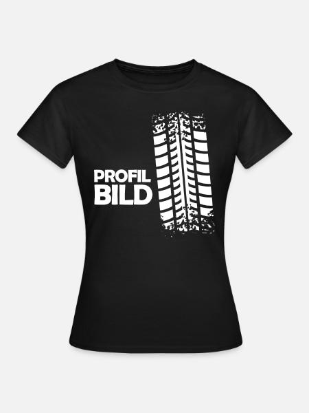 Profilbild Auto Reifen Motiv - Frauen T-Shirt - Schwarz
