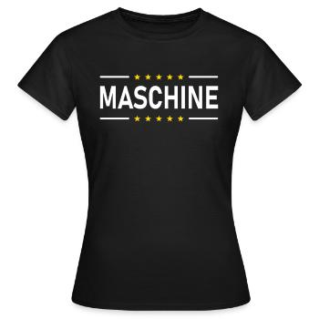 MASCHINE - Frauen T-Shirt - Schwarz - Vorne - AI Model Female 172 dark (172cm)