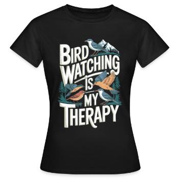 Vogelbeobachtung Ornithologe Vögel - Frauen T-Shirt - Schwarz - Vorne - AI Model Female 172 dark (172cm)
