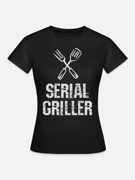 Seriengriller BBQ Grillprofi Grillbesteck - Frauen T-Shirt - Schwarz