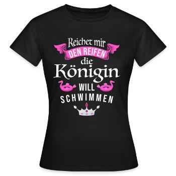 Pool Reichet mir den Reifen lustiges Pool Geschenk - Frauen T-Shirt - Schwarz - Vorne - AI Model Female 172 dark (172cm)