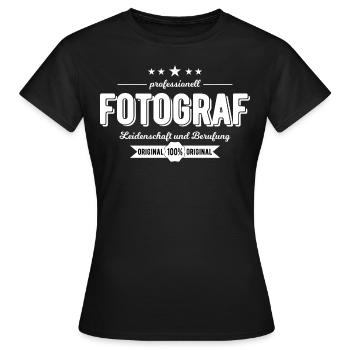 Fotograf beruf - Frauen T-Shirt - Schwarz - Vorne - AI Model Female 172 dark (172cm)
