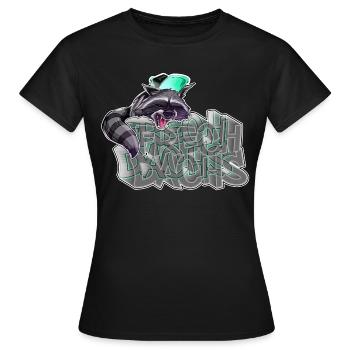 Insolent- Raton laveur insolent - T-shirt Femme - noir - Devant - AI Model Female 172 dark (172cm)