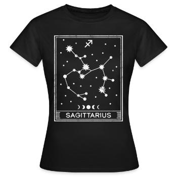 Sternzeichen Schütze - Frauen T-Shirt - Schwarz - Vorne - AI Model Female 172 dark (172cm)
