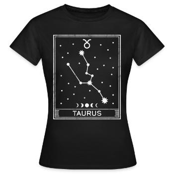 Sternzeichen Stier - Frauen T-Shirt - Schwarz - Vorne - AI Model Female 172 dark (172cm)