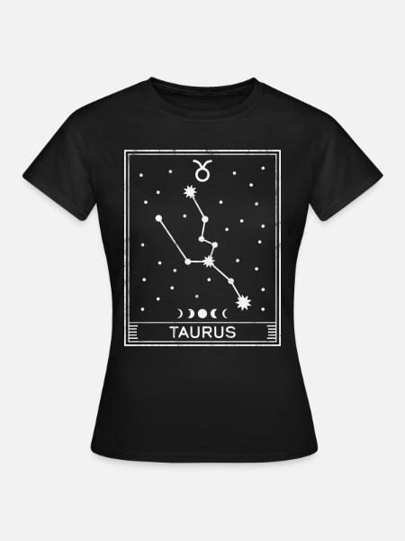 Härän tähtimerkki - Dame-T-shirt - sort