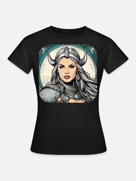 Fière Viking Germanin Shieldmaiden - T-shirt Femme - noir