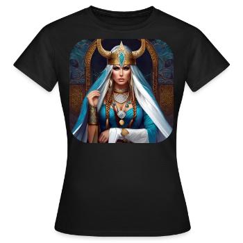 Fiers Vikings en Germania Shieldmaiden - T-shirt Femme - noir - Devant - AI Model Female 172 dark (172cm)