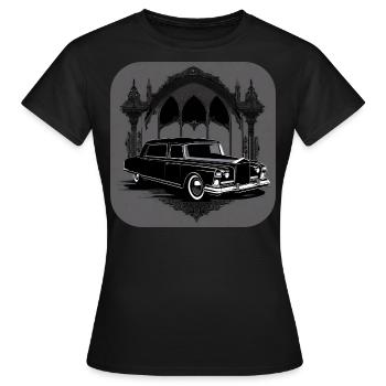 Cooler Oldtimer Leichenwagen - Frauen T-Shirt - Schwarz - Vorne - AI Model Female 172 dark (172cm)