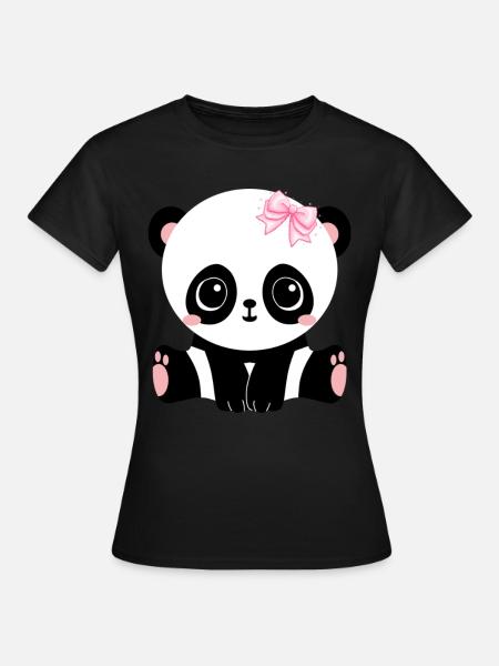 Cute Panda Baby - Women's T-Shirt - black