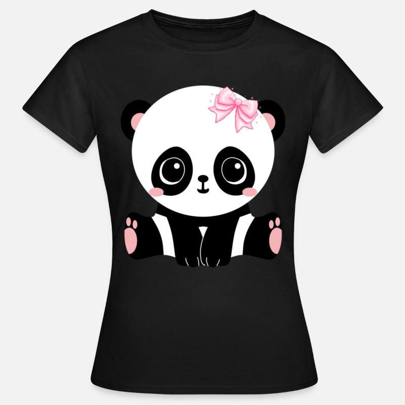Mignon bébé panda - T-shirt Femme - noir