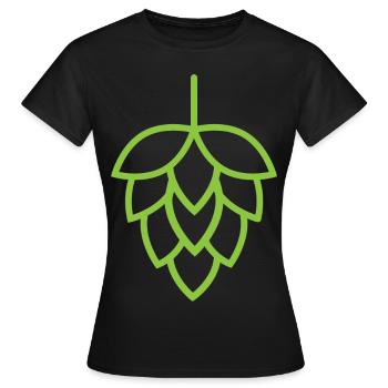 Houblon de bière - T-shirt Femme - noir - Devant - AI Model Female 172 dark (172cm)