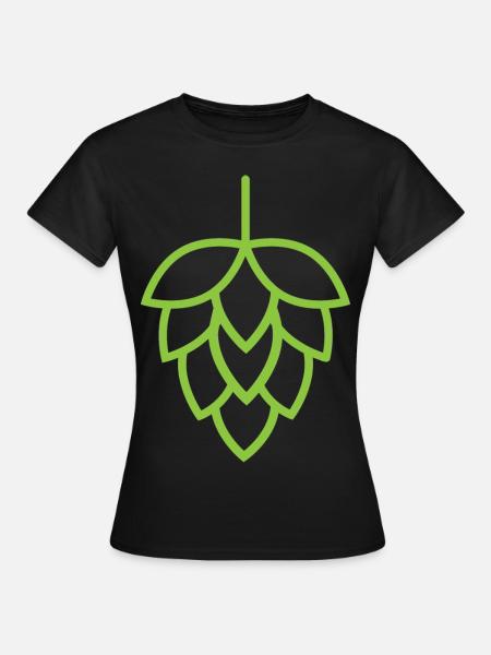 Bier Hopfen - Frauen T-Shirt - Schwarz