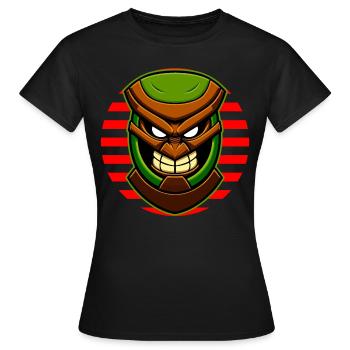 Tiki Statue - Frauen T-Shirt - Schwarz - Vorne - AI Model Female 172 dark (172cm)