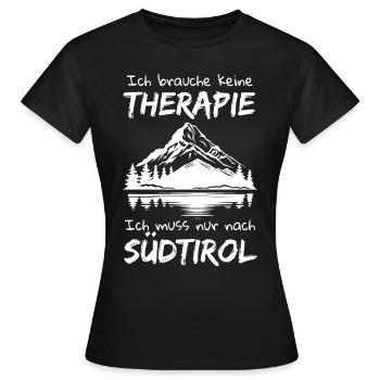Südtirol Bozen Italien Urlaub Winter Ski Idee - Frauen T-Shirt - Schwarz - Vorne - AI Model Female 172 dark (172cm)