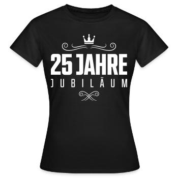 25 jahre jubilaeum - Frauen T-Shirt - Schwarz - Vorne - AI Model Female 172 dark (172cm)
