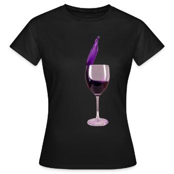 Verre 01 - T-shirt Femme - noir - Devant - AI Model Female 172 dark (172cm)