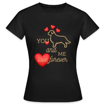 Tierliebe; Hundefreund - Frauen T-Shirt - Schwarz - Vorne - AI Model Female 172 dark (172cm)