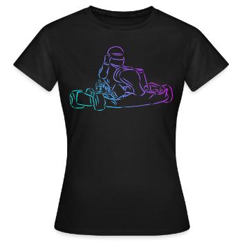 Kart Kart fahren Rennkart Rennen Geschenk - Frauen T-Shirt - Schwarz - Vorne - AI Model Female 172 dark (172cm)