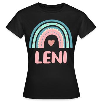 Leni Name Regenbogen Baby - Frauen T-Shirt - Schwarz - Vorne - AI Model Female 172 dark (172cm)