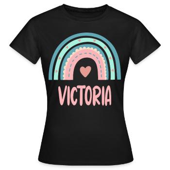 Victoria Nom Rainbow Baby - T-shirt Femme - noir - Devant - AI Model Female 172 dark (172cm)