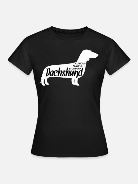 Dackel Herrchen Geschenk - Frauen T-Shirt - Schwarz