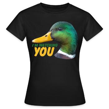 Canard - Je te regarde - T-shirt Femme - noir - Devant - AI Model Female 172 dark (172cm)