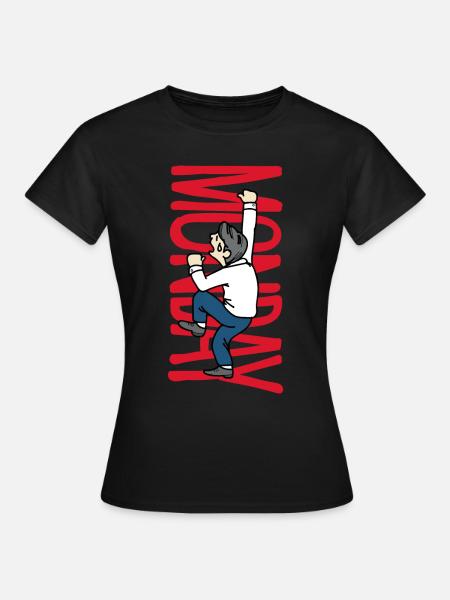 Montage Montag Arbeitsbeginn - Frauen T-Shirt - Schwarz