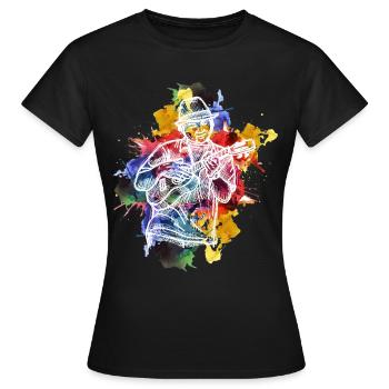 ukulélé - T-shirt Femme - noir - Devant - AI Model Female 172 dark (172cm)