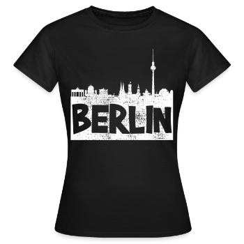 Berlin Berlin Berlin - T-shirt Femme - noir - Devant - AI Model Female 172 dark (172cm)