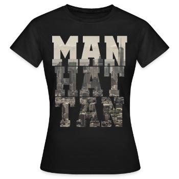 MANHATTAN CHEMISE - T-shirt Femme - noir - Devant - AI Model Female 172 dark (172cm)