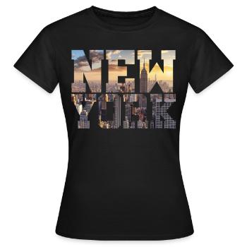 New York New York - Women's T-Shirt - black - Front - AI Model Female 172 dark (172cm)