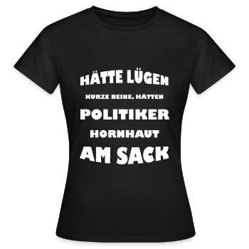 Politik - Frauen T-Shirt - Schwarz - Vorne - AI Model Female 172 dark (172cm)