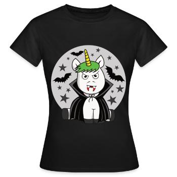 Vampir Einhorn - Frauen T-Shirt - Schwarz - Vorne - AI Model Female 172 dark (172cm)