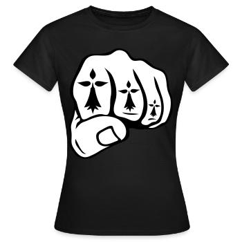 Faust schließen hermine symbol breton - Frauen T-Shirt - Schwarz - Vorne - AI Model Female 172 dark (172cm)