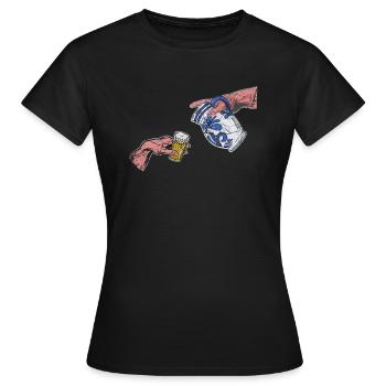 Die Schöpfung von Äppler, Apfelwein Frankfurt - T-shirt Femme - noir - Devant - AI Model Female 172 dark (172cm)
