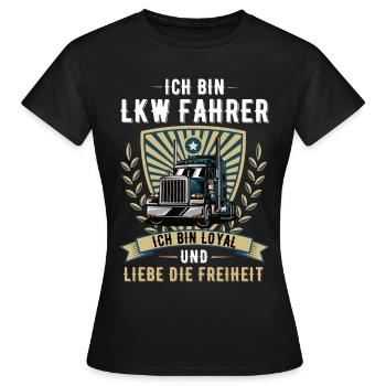Lkw Trucker Fernfahrer Truck lkw fahrer brummi - Frauen T-Shirt - Schwarz - Vorne - AI Model Female 172 dark (172cm)
