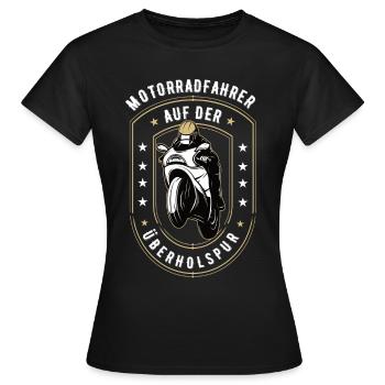 Motorrad Biker Motorradfahrer bike Rennmotorrad - Frauen T-Shirt - Schwarz - Vorne - AI Model Female 172 dark (172cm)