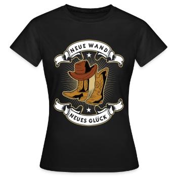 Neue Wand Neues Glück Linedance Countrymusik - Frauen T-Shirt - Schwarz - Vorne - AI Model Female 172 dark (172cm)