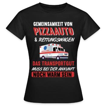 Rettungssanitäter Krankenwagen Rettungsdienst - Frauen T-Shirt - Schwarz - Vorne - AI Model Female 172 dark (172cm)