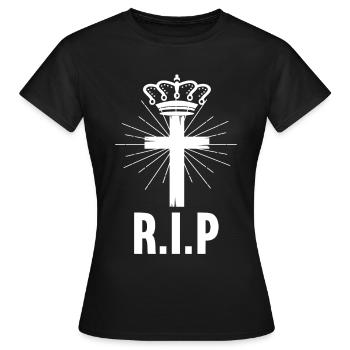 RIP Reine - T-shirt Femme - noir - Devant - AI Model Female 172 dark (172cm)