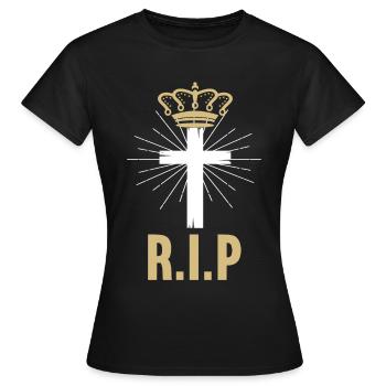 RIP Queen - Frauen T-Shirt - Schwarz - Vorne - AI Model Female 172 dark (172cm)