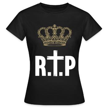RIP Queen - T-shirt Femme - noir - Devant - AI Model Female 172 dark (172cm)