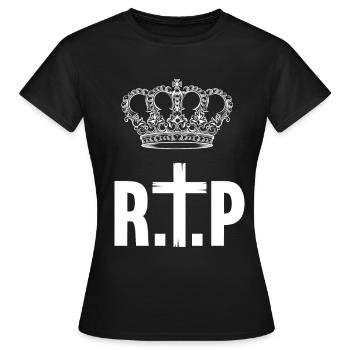 RIP Reine - T-shirt Femme - noir - Devant - AI Model Female 172 dark (172cm)