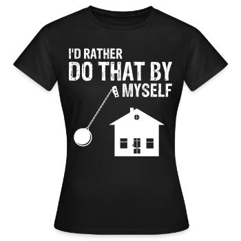 Hausabriss und Renovierungs Design - Frauen T-Shirt - Schwarz - Vorne - AI Model Female 172 dark (172cm)