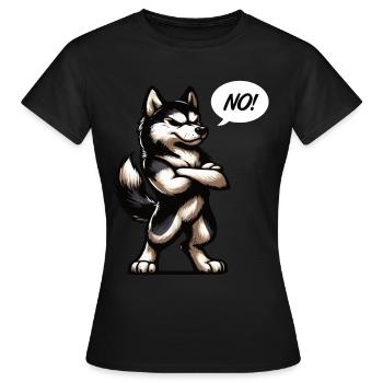 Pas de Husky Husky Propriétaire Husky Propriétaire Husky Lovers - T-shirt Femme - noir - Devant - AI Model Female 172 dark (172cm)