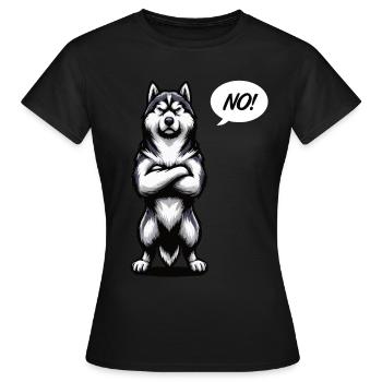 Pas de Husky Husky Propriétaire Husky Propriétaire Husky Lovers - T-shirt Femme - noir - Devant - AI Model Female 172 dark (172cm)